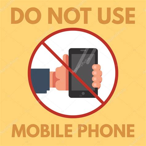 Do Not Use Mobile Phone Sign Stock Vector By ©