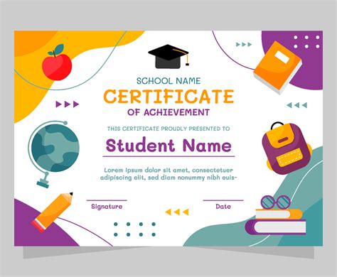 School Certificate Template