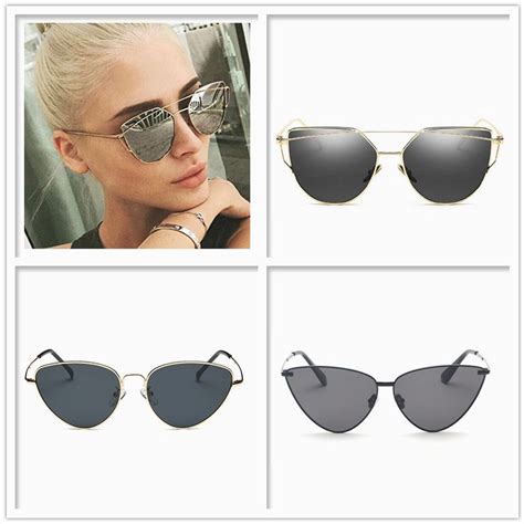 Wish Club Sunglasses Women Cat Eye Sun Glasses Brand Designer Glasses For Ladies Retro Vintage