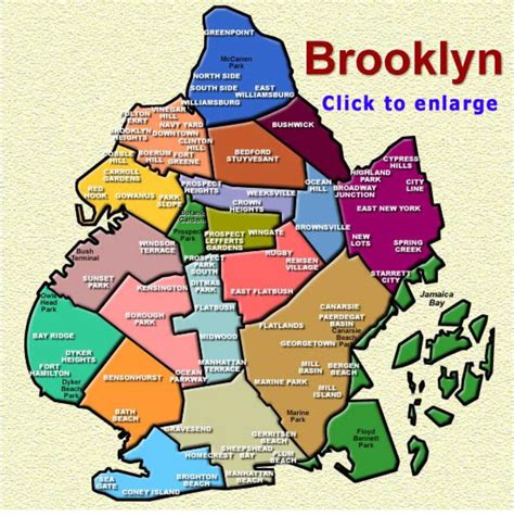 Brooklyn Broken Down By Sections Brooklyn Map Brooklyn Neighborhoods
