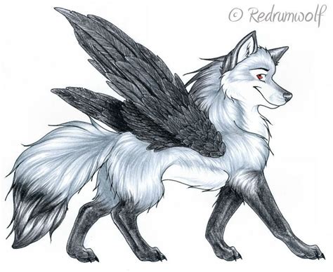 Wolves With Wings Drawing At Getdrawings Free Download