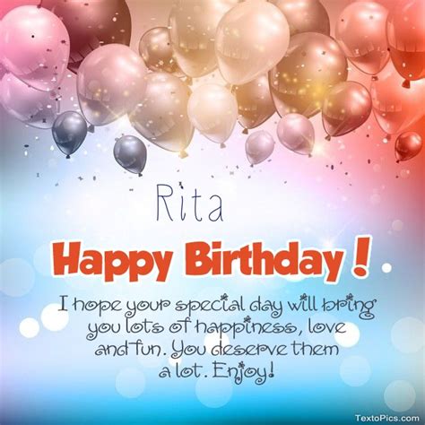 Happy Birthday Rita Pictures Congratulations