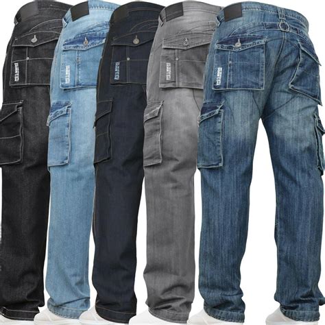New Mens Denim And Dye Casual Cargo Comb