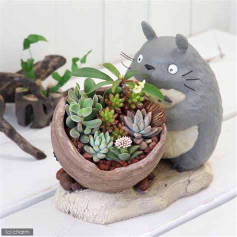 Pot De Fleurs Totoro With Images Totoro Ghibli Miyazaki