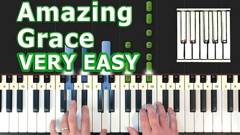 Amazing Grace Piano Tutorial Easy How To Play Synthesia Youtube