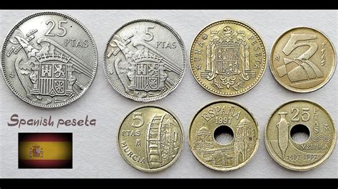 Old Spanish Peseta Coins Collection Spain Europe Youtube