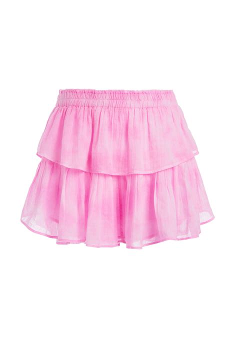 Loveshackfancy Ruffle Mini Skirt In Pink Lyst
