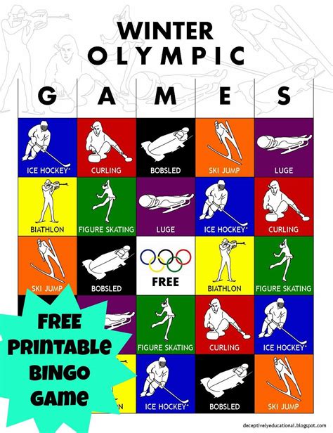 Activity Olympic Games Bingo Free Download Olympic Party Olympic