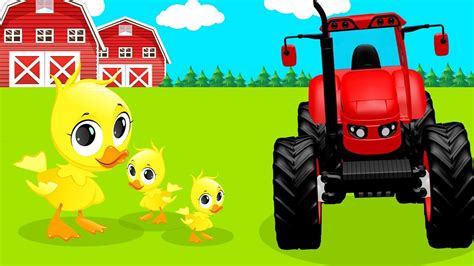 Tractors For Kids With Farm Animals Tractors And Harvesters Cartoon