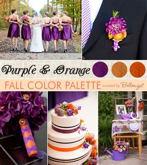 Orange Purple Mod Country Wedding Colors For Fall Creative And