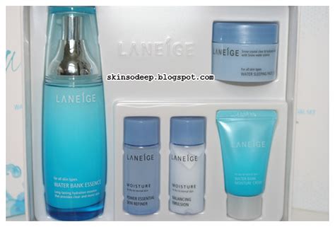 An essence that drenches skin in essential moisture to help boost hydration and prevent water loss. Skin So Deep: Laneige Water Bank Essence Review