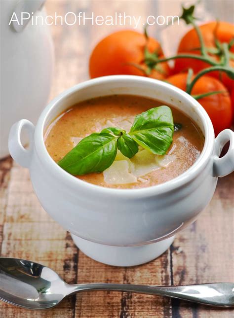 Easy Tomato Basil Soup A Pinch Of Healthy