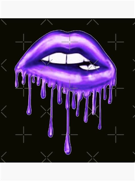 Dripping Purple Lips Poster For Sale By Designsbykaye Redbubble
