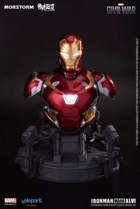 Morstorm Iron Man Mark 46 Bust Plastic Model Kit Toys Wonderland