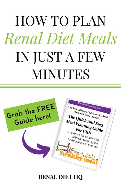 The 4 Step Quick And Easy Meal Planning Guide For Ckd Renal Diet Hq