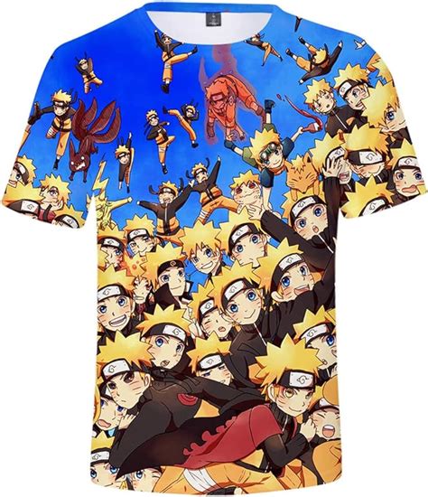 Haosheng Garçon Naruto Imprimé à Manches Courtes T Shirt Regular Fit