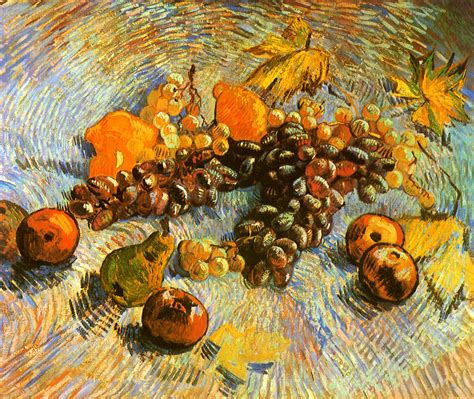 Still Life With Apples Pears Lemons And Grapes Vincent Van Gogh