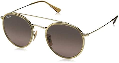Ray Ban 0rb3647n Round Sunglasses Gold 53 7 Mm In Metallic Lyst
