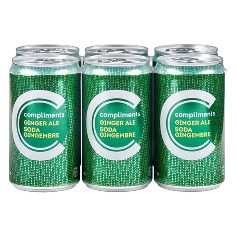 Soft Drink Ginger Ale 6 X 222 Ml Complimentsca