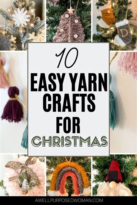 10 Easy Yarn Crafts For Adults And Kids For Christmas A Well Purposed