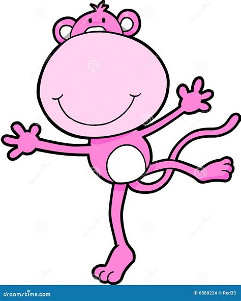 Pink Monkey Vector Stock Images Image 6588224