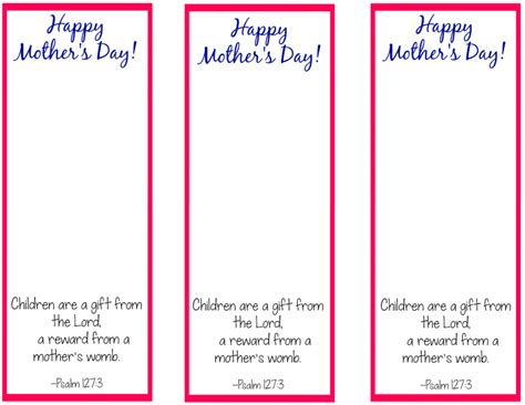 Free Printable Bookmark Craft For Mothers Day The Shirley Journey
