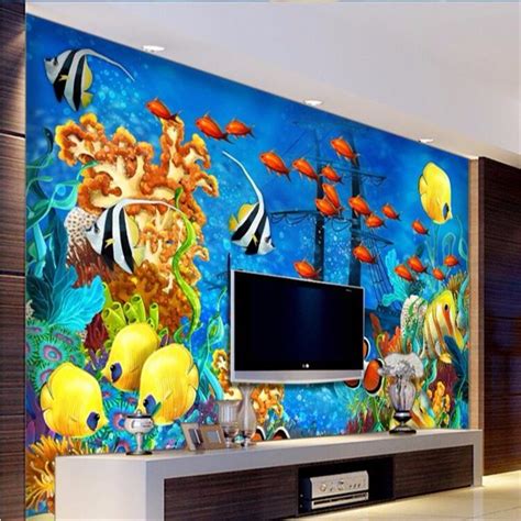 Beibehang Custom Mural Modern Ocean World Tropical Fish