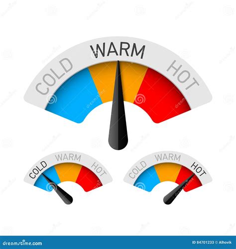 Cold Warm Hot Temperature Gauge Stock Illustrations 635 Cold Warm Hot