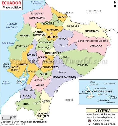 Mapa Politico De Ecuador Mapa Del Ecuador