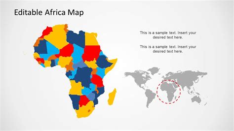 Political map of africa lambert azimuthal projection with countries, country labels, country borders. Africa Map Template for PowerPoint - SlideModel
