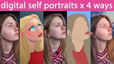 Digital Self Portrait Tutorial Self Portrait Digitally In 4 Ways