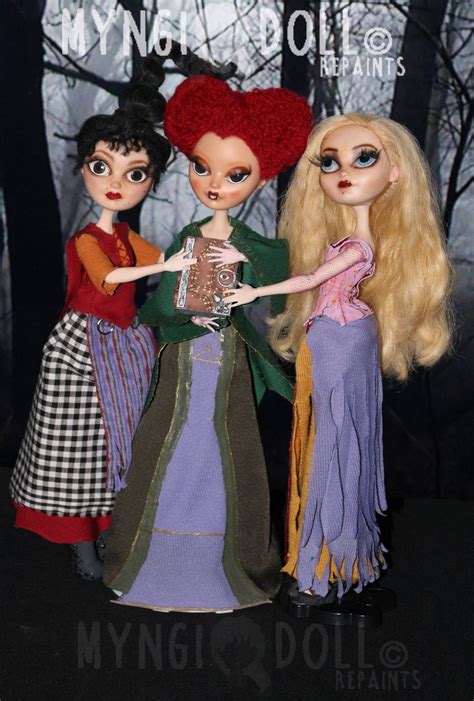Hocus Pocus Sanderson Sisters Repainted Ooak Dolls With Very Etsy