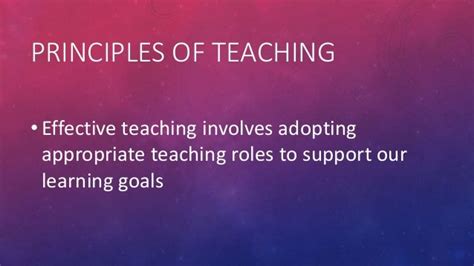 Principles Of Education And Principles Of Effective Teaching And Lear