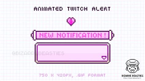 Drawing And Illustration Animated Stream Alerts Cute 6x Animated Alerts