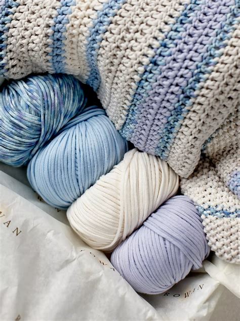 Rowan Mako Cotton Baby Yarns And Blanket Pattern Pack Of 4 Blue At