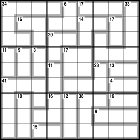 Printable Killer Sudoku Killer Sudoku Puzzles Fun With Sudoku 233 234