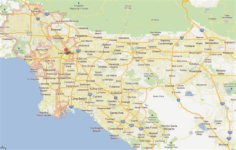 Los Angeles California Map