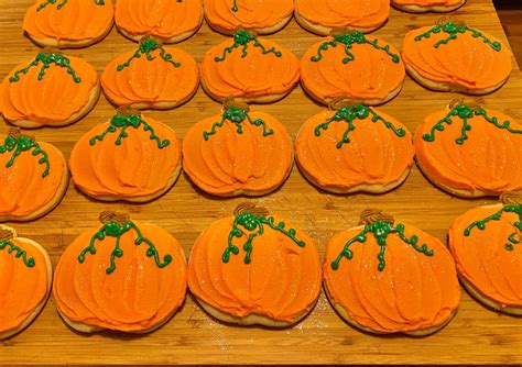 Pumpkin Shaped Sugar Cookies Etsy