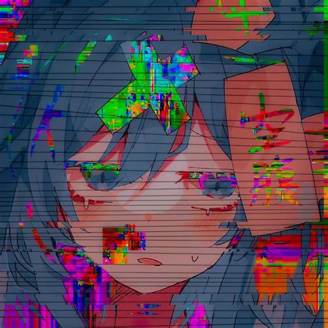 Glitchcore Anime Pfp Hatsune Miku Hyperpop Glitchcore Anime Anime