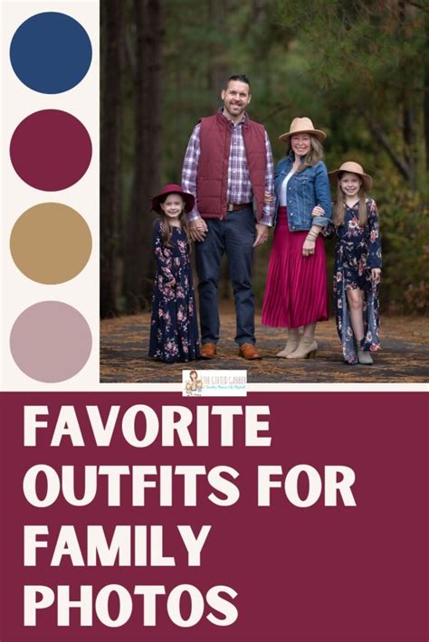 Burgundy and Blue Outfits for Family Photos - The Gifted Gabber