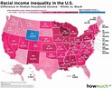 The racial income gap in the United States mapped - Vivid Maps