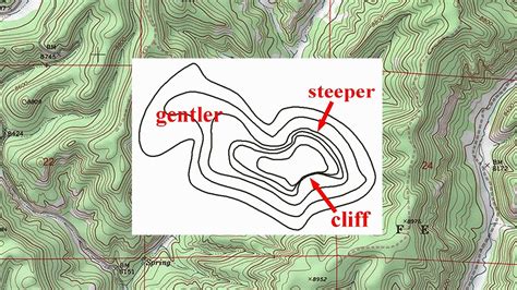 Cliff On A Topographic Map Canada Map