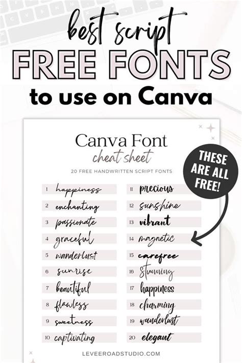 Best Free Handwritten Fonts On Canva Part 1 • Levee Road Studio