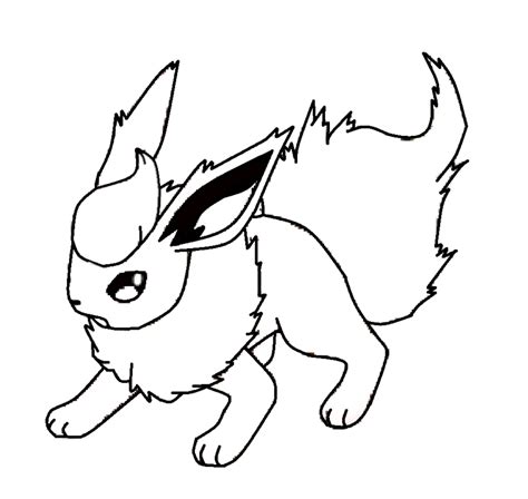 Pokemon Flareon Coloring Pages Coloring Home