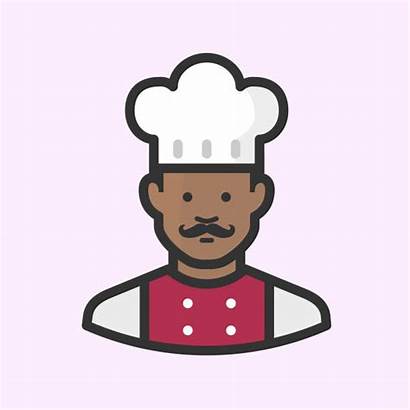 African Chef American Illustrations Clip Vector Graphics