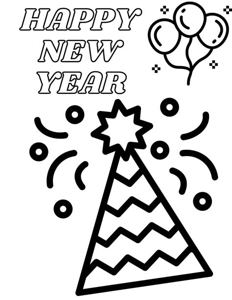 New Years Coloring Pages For Kids Dresses And Dinosaurs