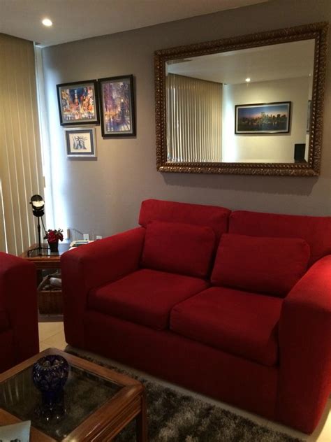 For any living room it is important to maintain the aesthetics quotient. Grey and Red Living Room | Grey and red living room, Living room red, Red living