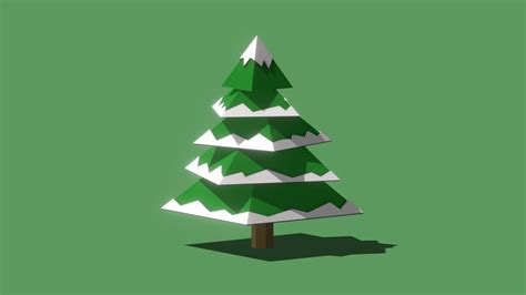Low Poly Snow Tree Download Free 3d Model By Mcmanus Media
