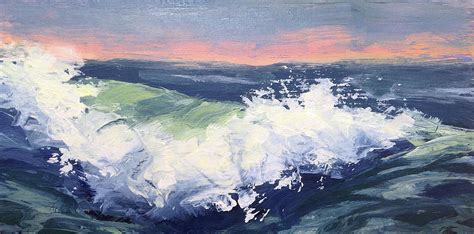 Big Wave Painting By Mary Byrom Fine Art America