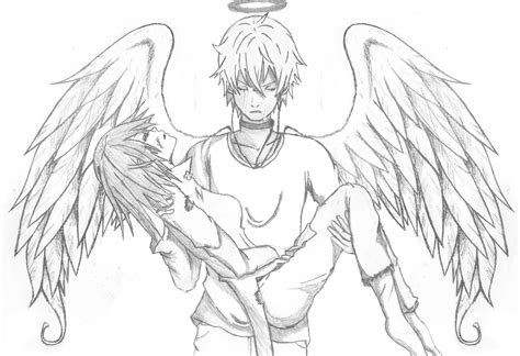 Anime Fallen Angel Coloring Pages If I Could Fly